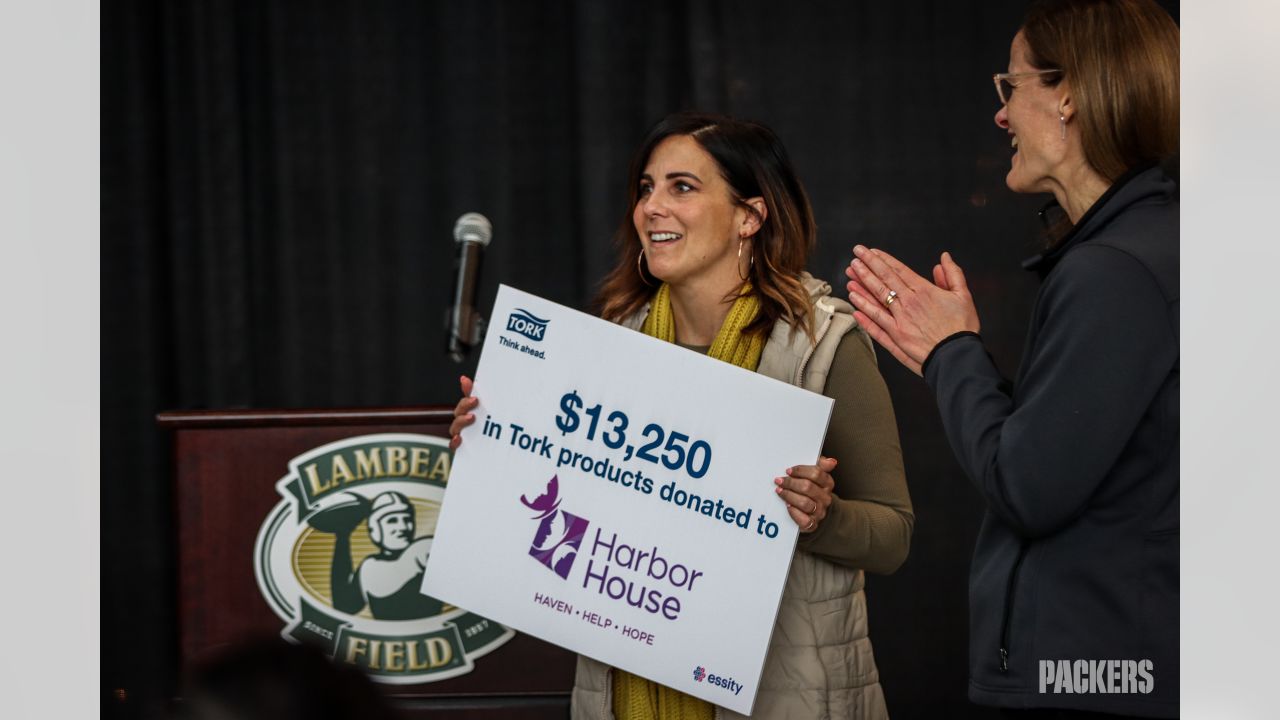 Photos: Christian Watson attends Essity Press Conference at Lambeau Field