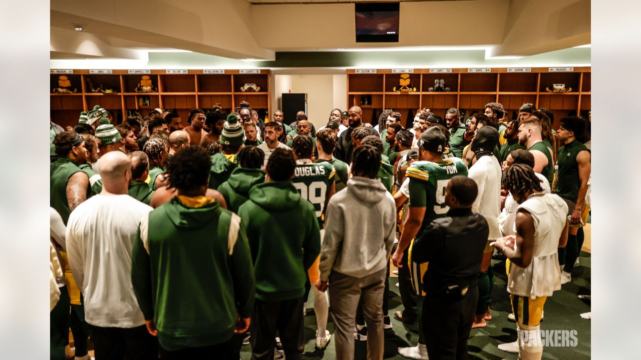 Lions vs. Packers: Locker Room Celebration