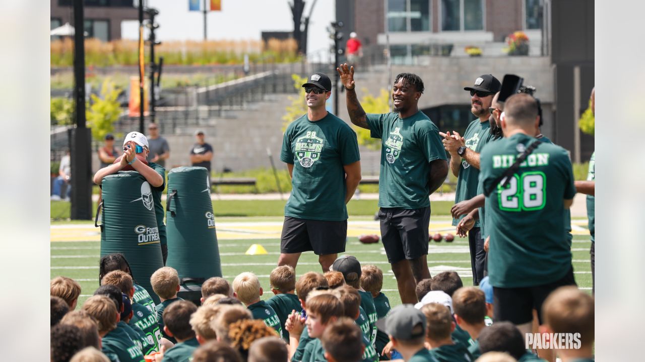 Green Bay Packers' running back AJ Dillon during NFL football training camp  Saturday, July 31, 2021, in Green Bay, Wis. (AP Photo/Matt Ludtke Stock  Photo - Alamy