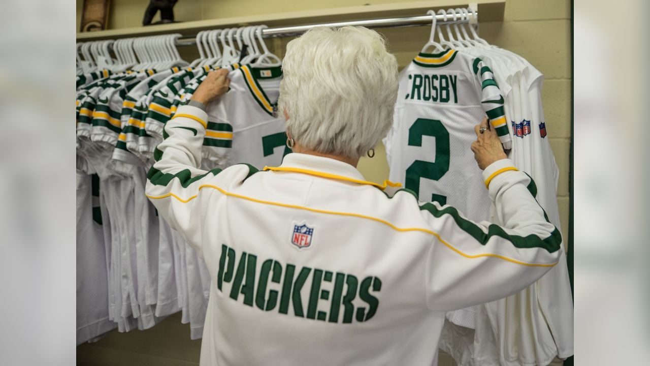 Green Bay Packers on Twitter: Take a look inside the #Packers sewing room  as the seamstresses prepare the historic third jerseys for this Sunday. 