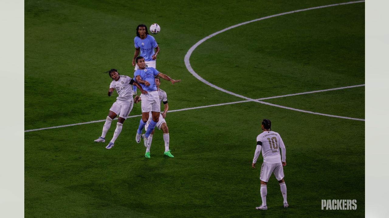 Photos of Bayern Munich vs. Man City soccer match at Lambeau Field