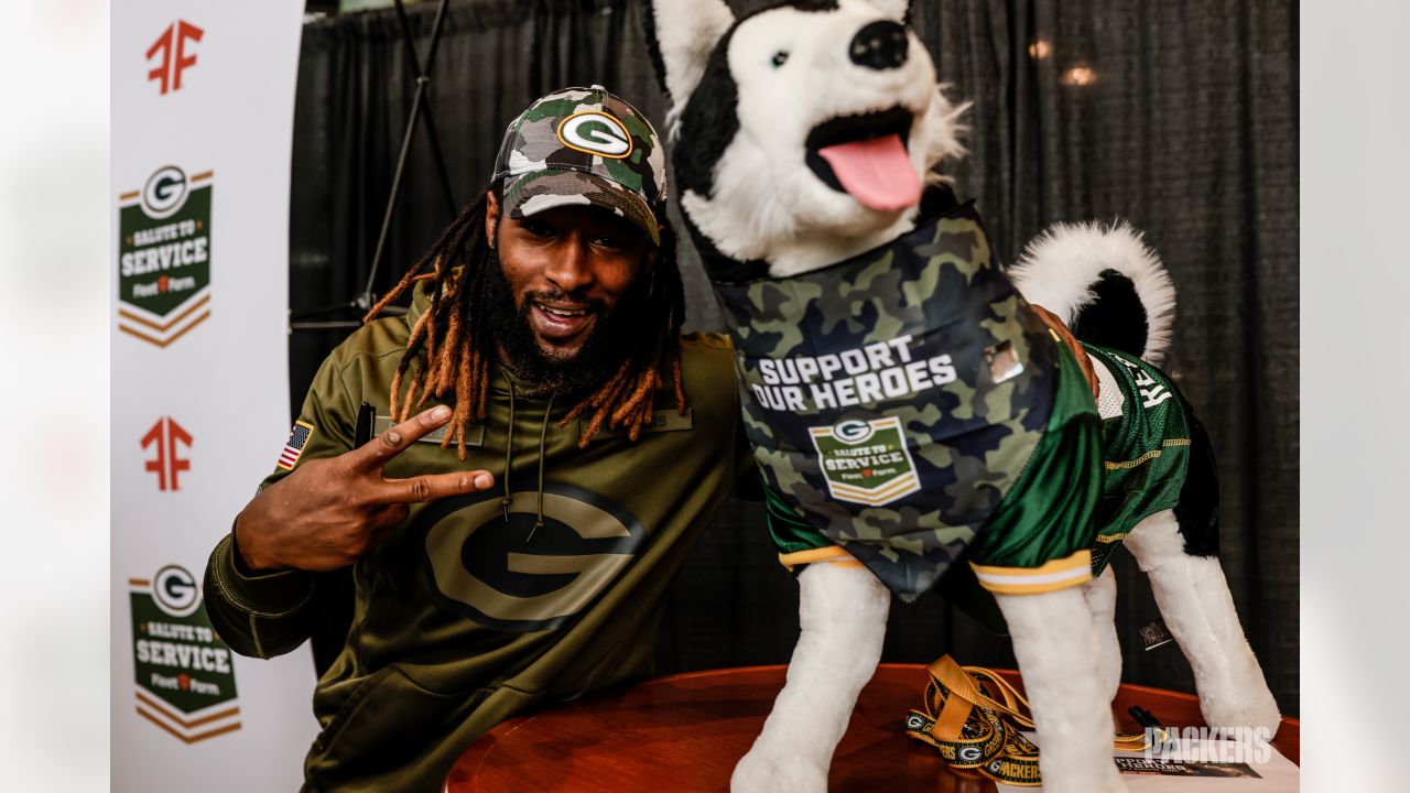 Photos: Packers, Aaron Jones kick off 'Salute to Service' initiative at  Lambeau Field