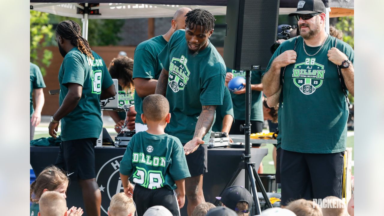 Photos: Packers RB AJ Dillon hosts football camp at Titletown