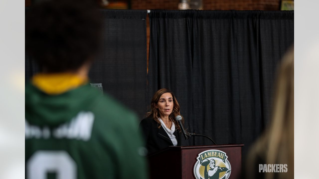 Photos: Christian Watson attends Essity Press Conference at Lambeau Field