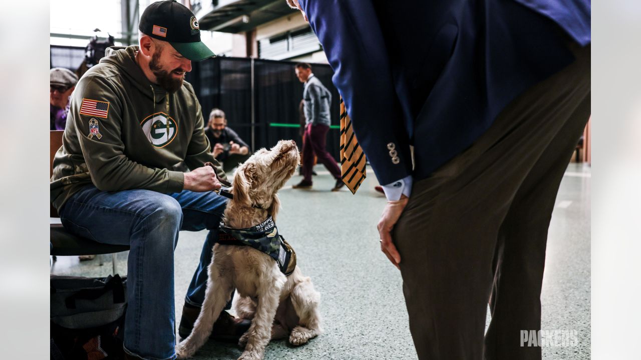 Photos: Packers, Aaron Jones kick off 'Salute to Service' initiative at  Lambeau Field