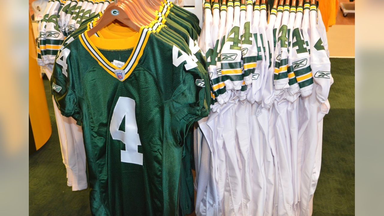 Brett Favre merchandise in the Pro Shop