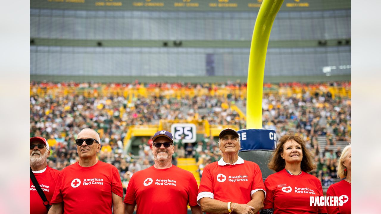 Packers recognizing the American Red Cross at Packers Give Back Game