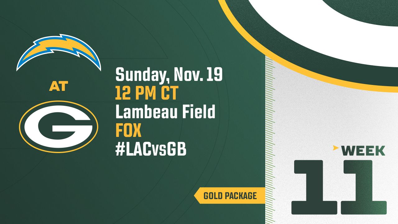 Green Bay Packers vs. Los Angeles Chargers Tickets Sun, Nov 19