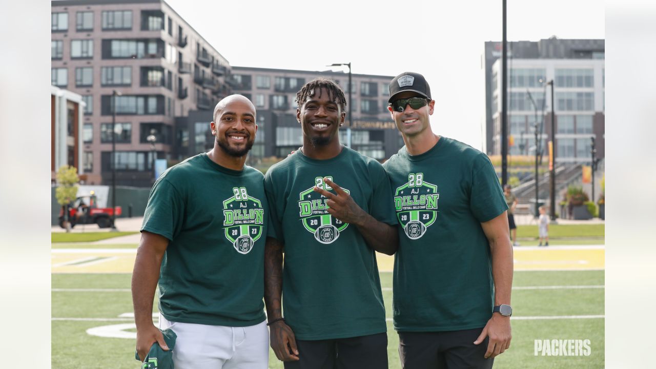 Photos: Packers RB AJ Dillon hosts football camp at Titletown