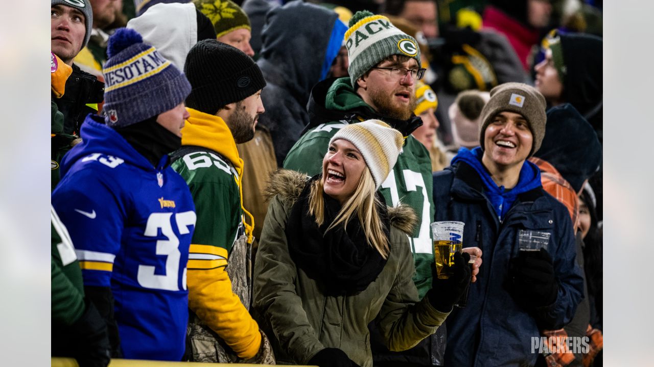 Vikings Vs. Minnesota Vikings Green Bay Packers. Fans Support On NFL Game.  Silhouette Of Supporters, Big Screen With Two Rivals In Background. Stock  Photo, Picture And Royalty Free Image. Image 153545654.