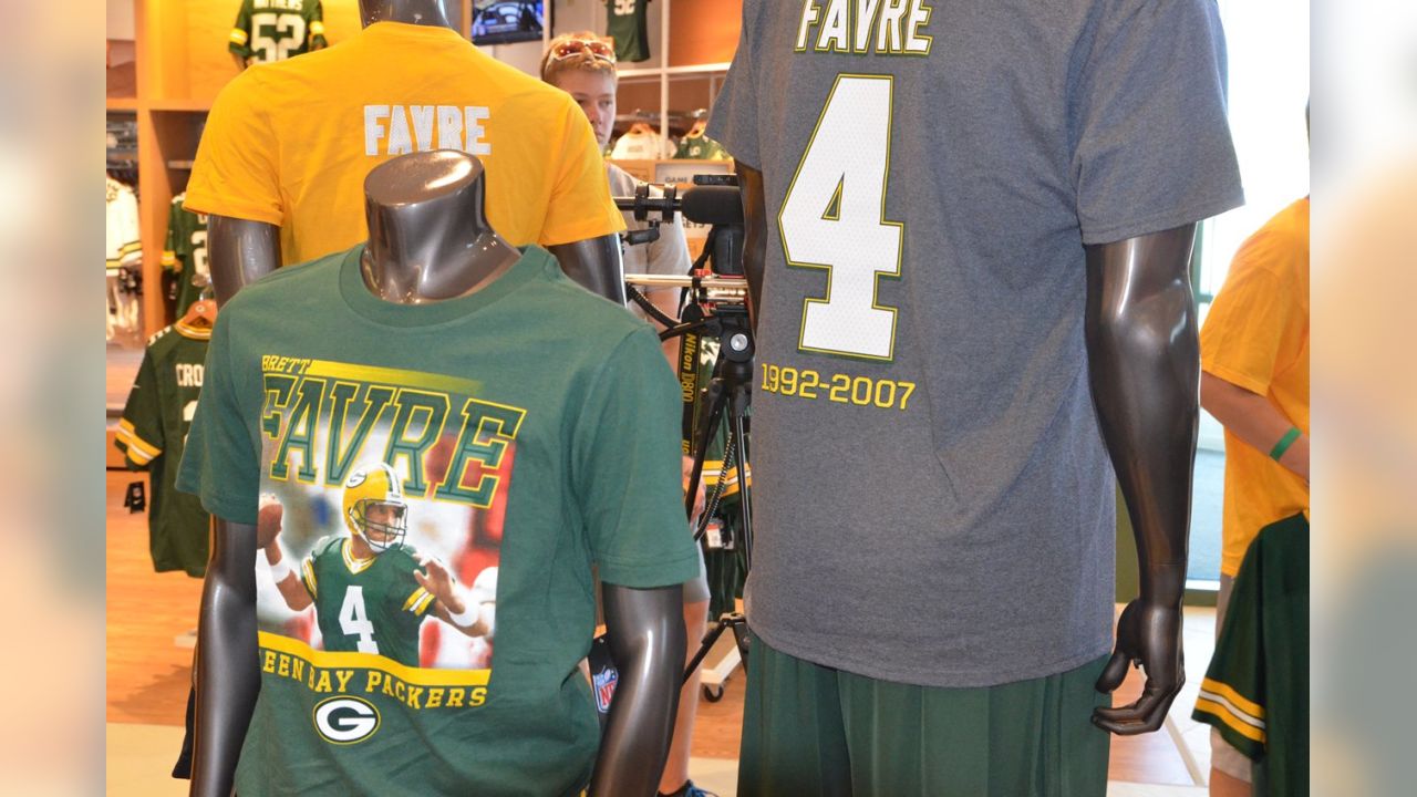 Brett Favre merchandise in the Pro Shop