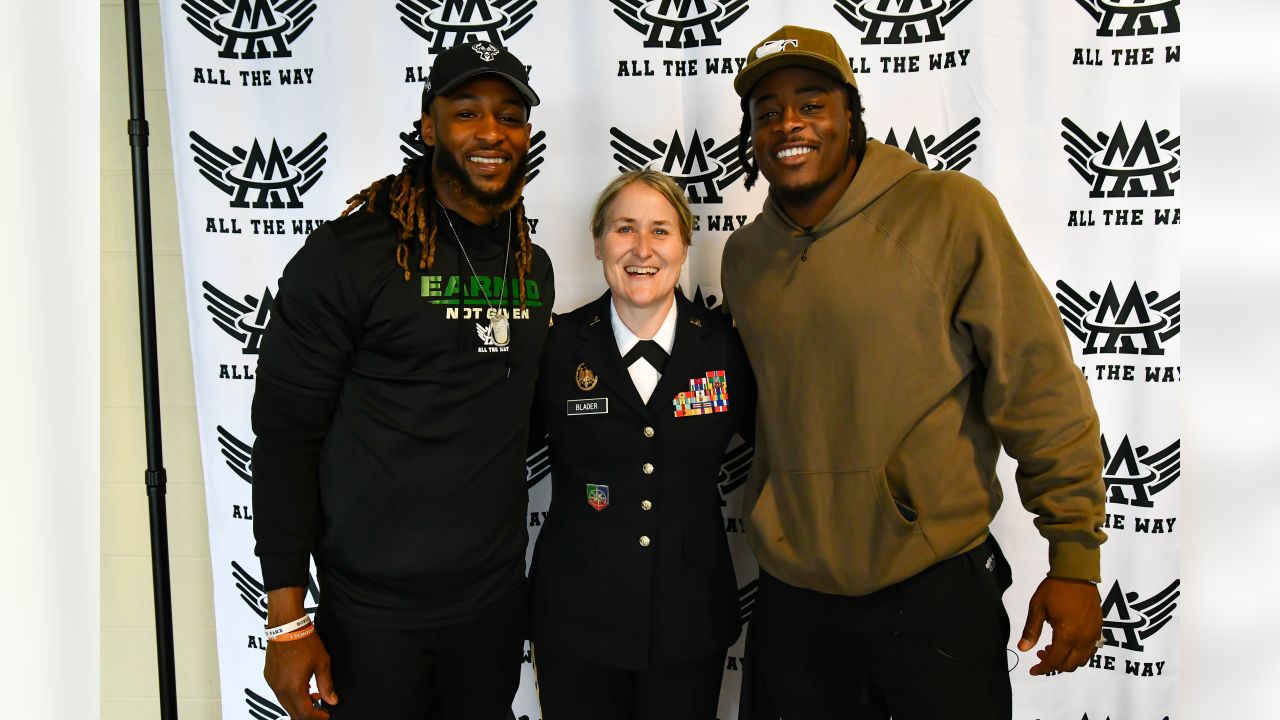 Photos: Packers, Aaron Jones kick off 'Salute to Service' initiative at  Lambeau Field