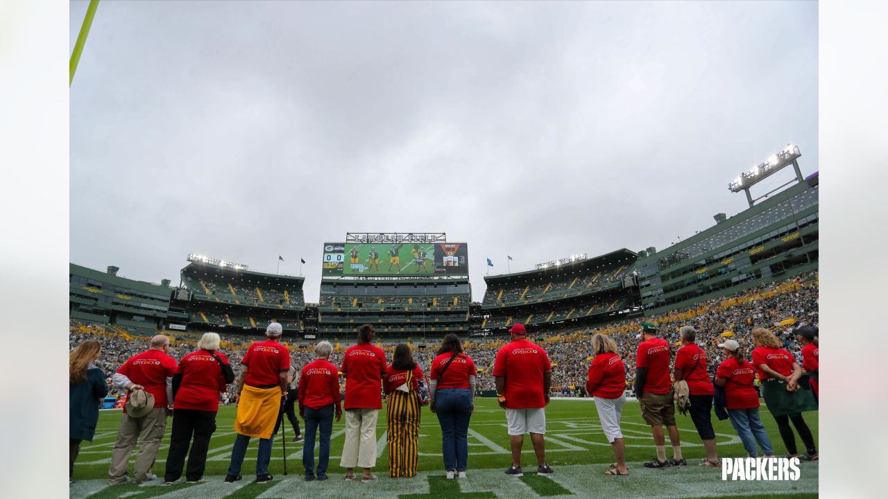 Packers recognizing the American Red Cross at Packers Give Back Game