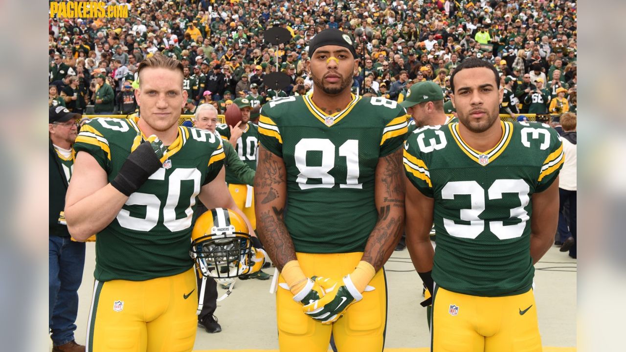 Green Bay Packers tight end Andrew Quarless (81) celebrates at the