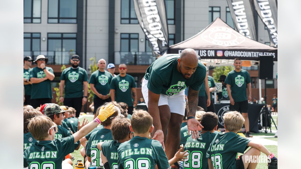 Photos: Packers RB AJ Dillon hosts football camp at Titletown