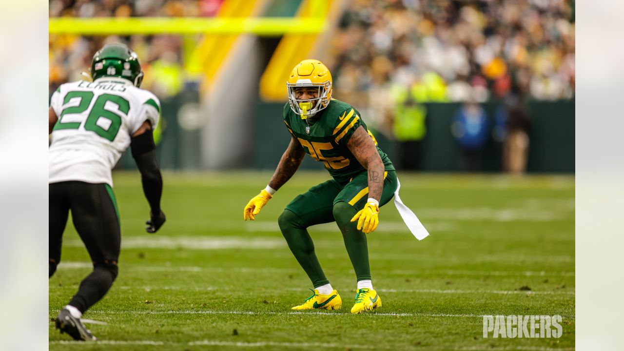 Green Bay Packers Keisean Nixon (25) during an NFL football game Sunday, Jan.  1, 2023, in Green Bay, Wis. (AP Photo/Mike Roemer Stock Photo - Alamy