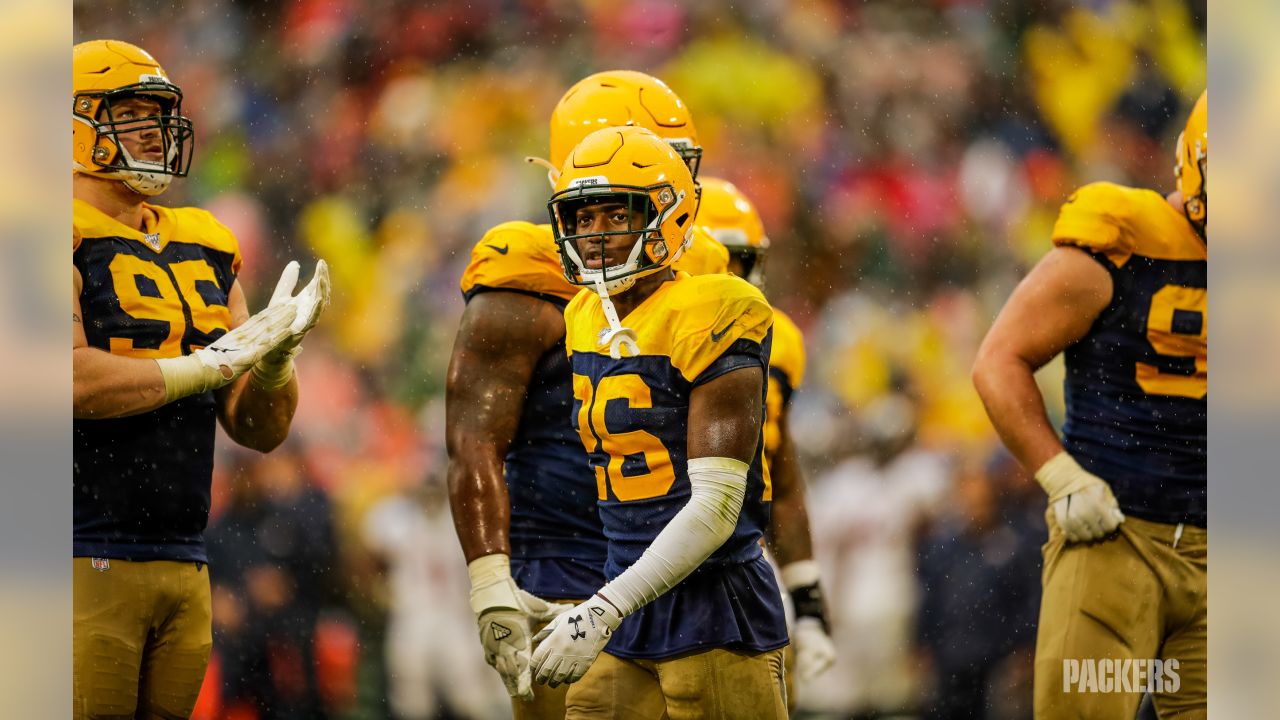 Green Bay Packers first-round draft pick Darnell Savage Jr. during NFL  football rookie orientation camp Friday, May 3, 2019, in Green Bay, Wis.  (AP Photo/Mike Roemer Stock Photo - Alamy