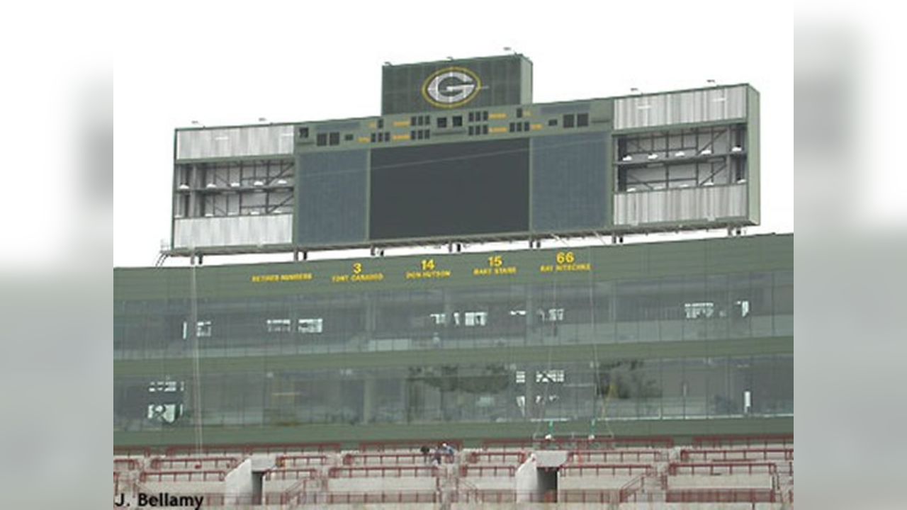 Packers # Retired Numbers at Lambeau, with the new No. 4 up there