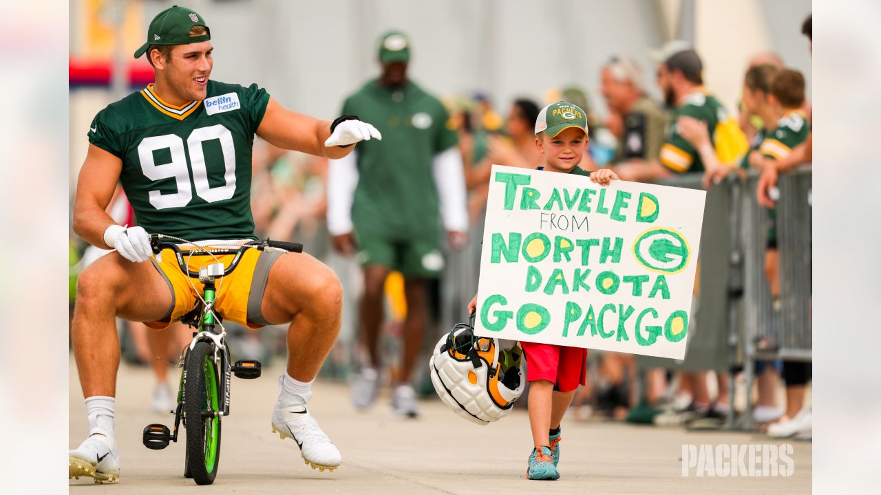 We are so back. 🏈🚲 #PackersCamp #GoPackGo