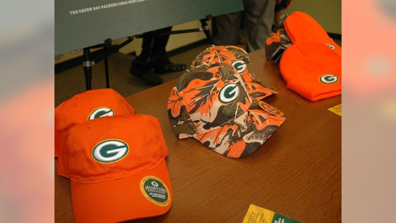 blaze orange packer hat