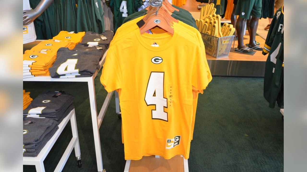 Brett Favre merchandise in the Pro Shop