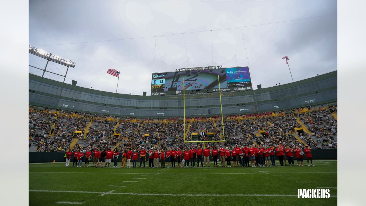 Packers recognizing the American Red Cross at Packers Give Back Game