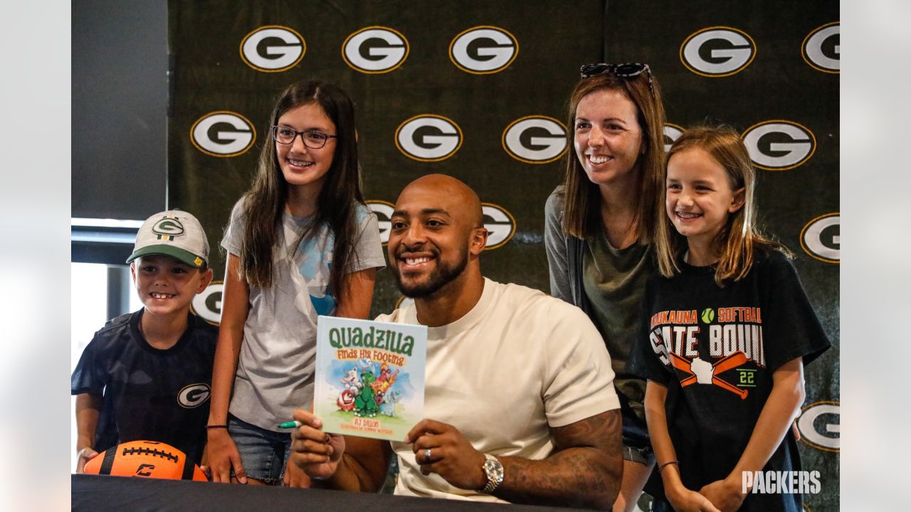 Packers RB A.J. Dillon releases his new children's book at launch party