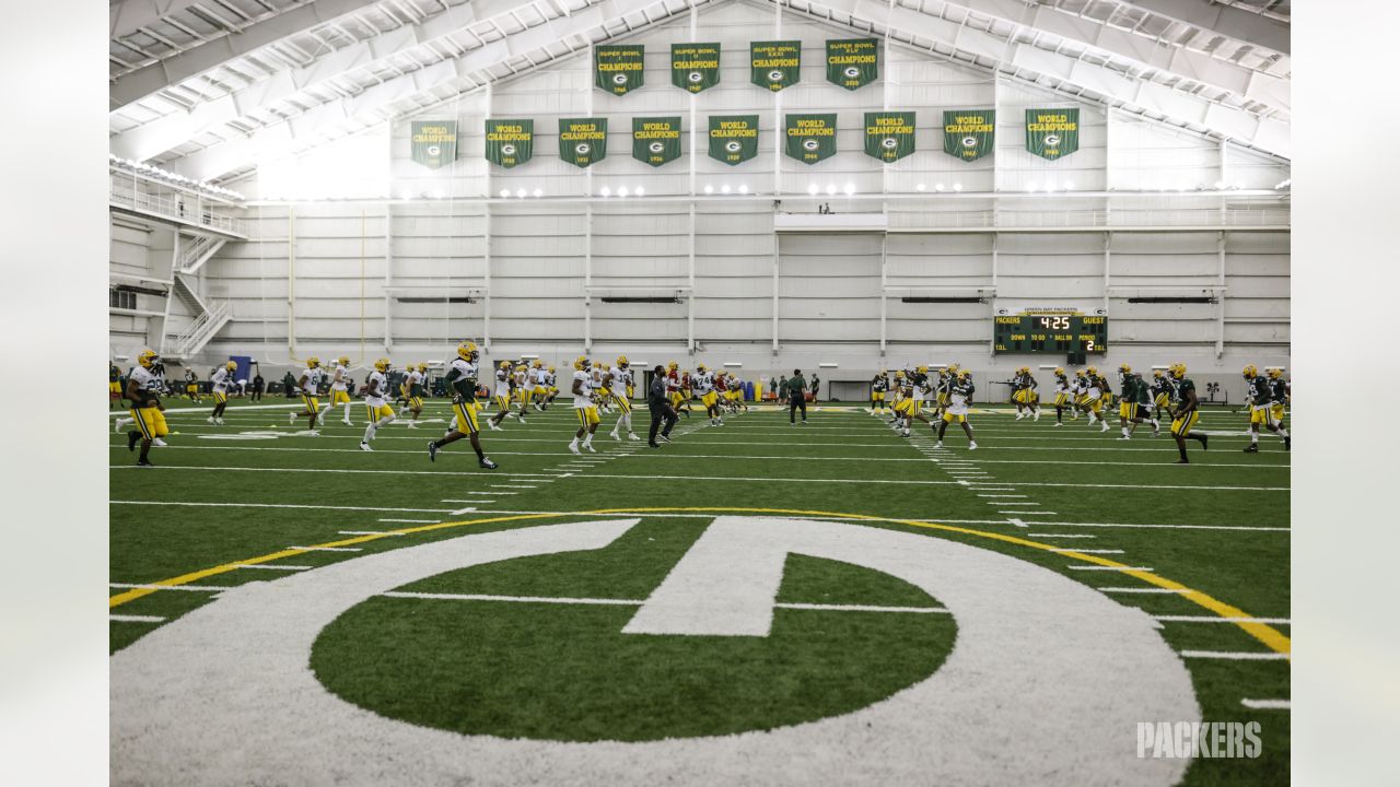 Green Bay Packers practice in Don Hutson Center