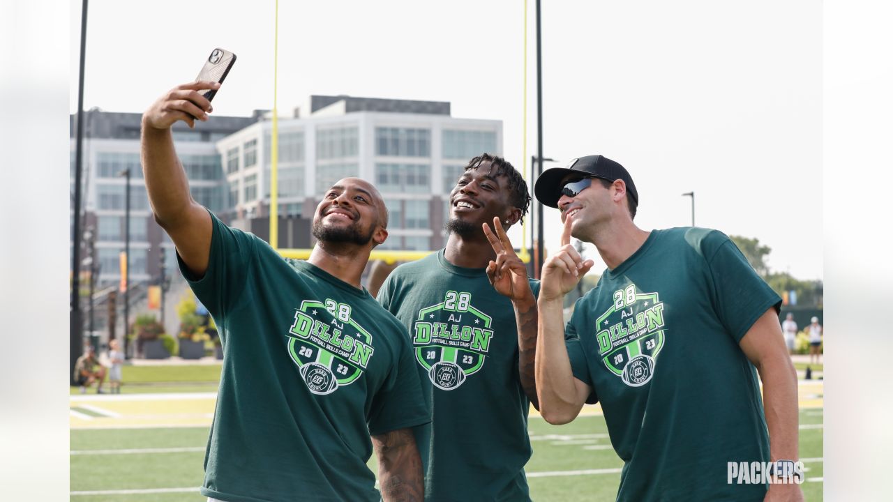 Photos: Packers RB AJ Dillon hosts football camp at Titletown