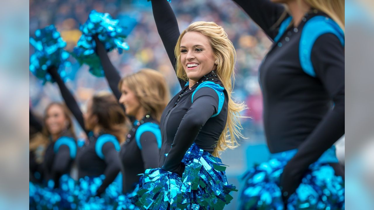 Carolina Panthers Top Cats cheerleaders during the NFL football game  between the Green Bay Packers and the Carolina Panthers on Sunday, Nov. 8,  2015 in Charlotte, NC. Jacob Kupferman/CSM *** Please Use