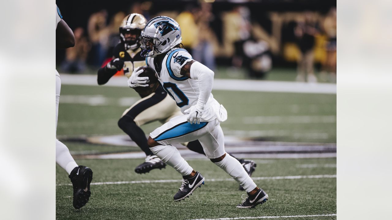 Carolina Panthers linebacker Frankie Luvu sacks New Orleans Saints