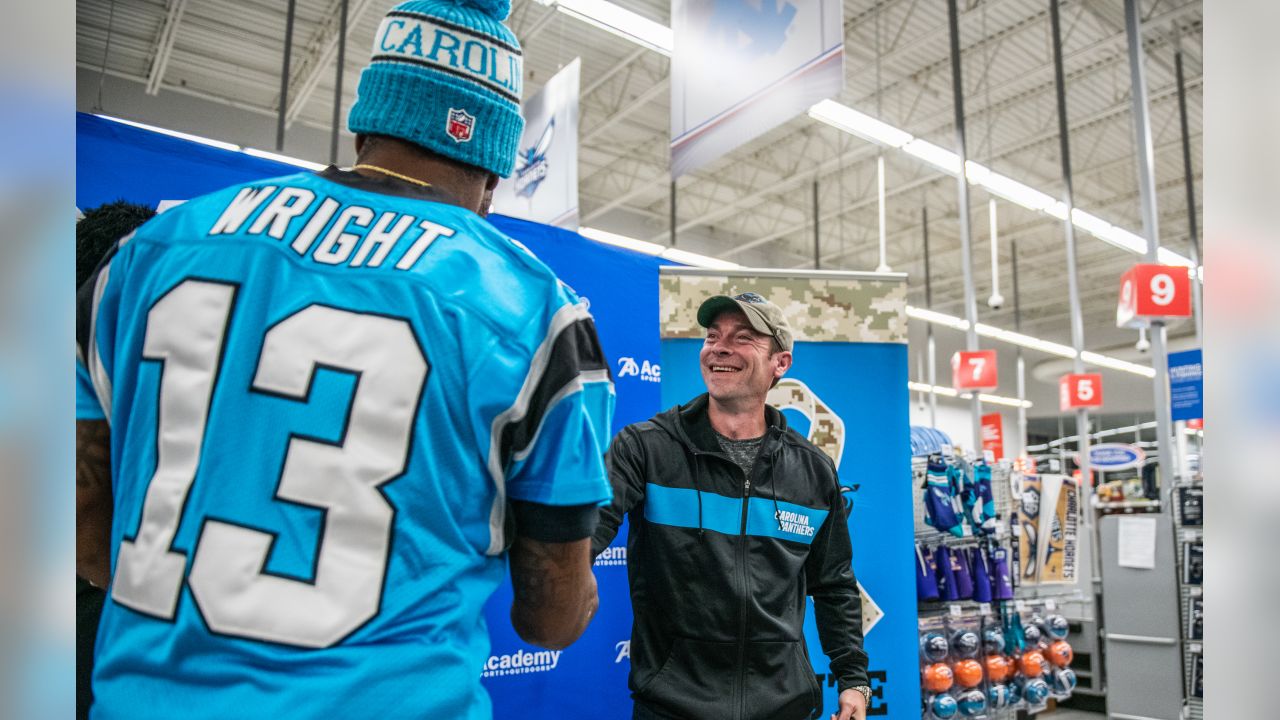 Carolina Panthers on X: Jarius Wright surprises Master Sgt. Mike Vetre and  his son with a shopping spree and tickets to Sunday's game #SaluteToService   / X