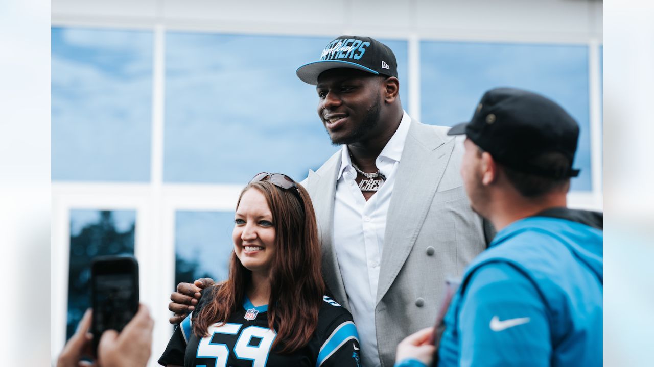 Watch: Panthers OT Ikem Ekwonu does Ickey Shuffle after minicamp TD