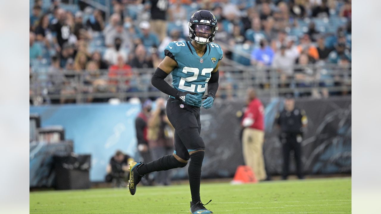 Carolina Panthers cornerback CJ Henderson (24) lines up on defense