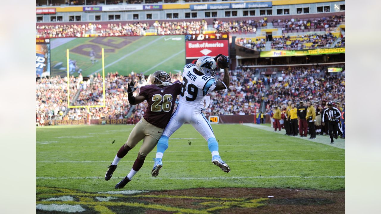 from Carolina Panthers ‏@Panthers WR Steve Smith poses for a quick photo.