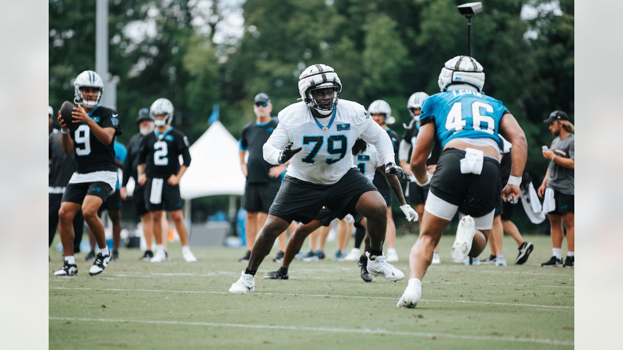 Carolina Panthers arriving at training camp in style