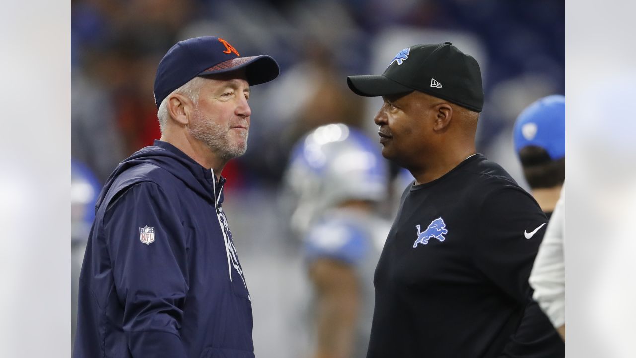 Indianapolis Colts head football coach Jim Caldwell (C) has words