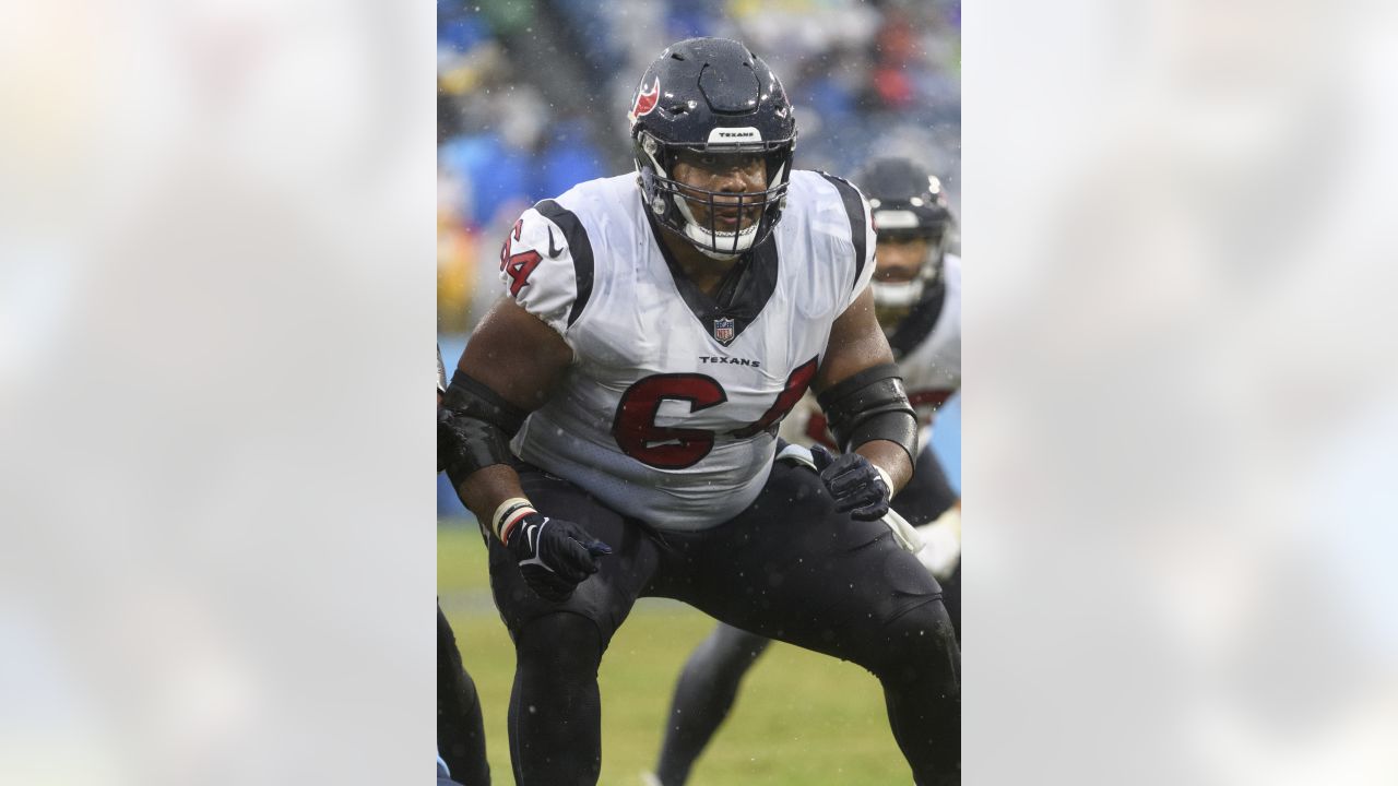 Offensive lineman (64) Justin McCray of the Houston Texans against