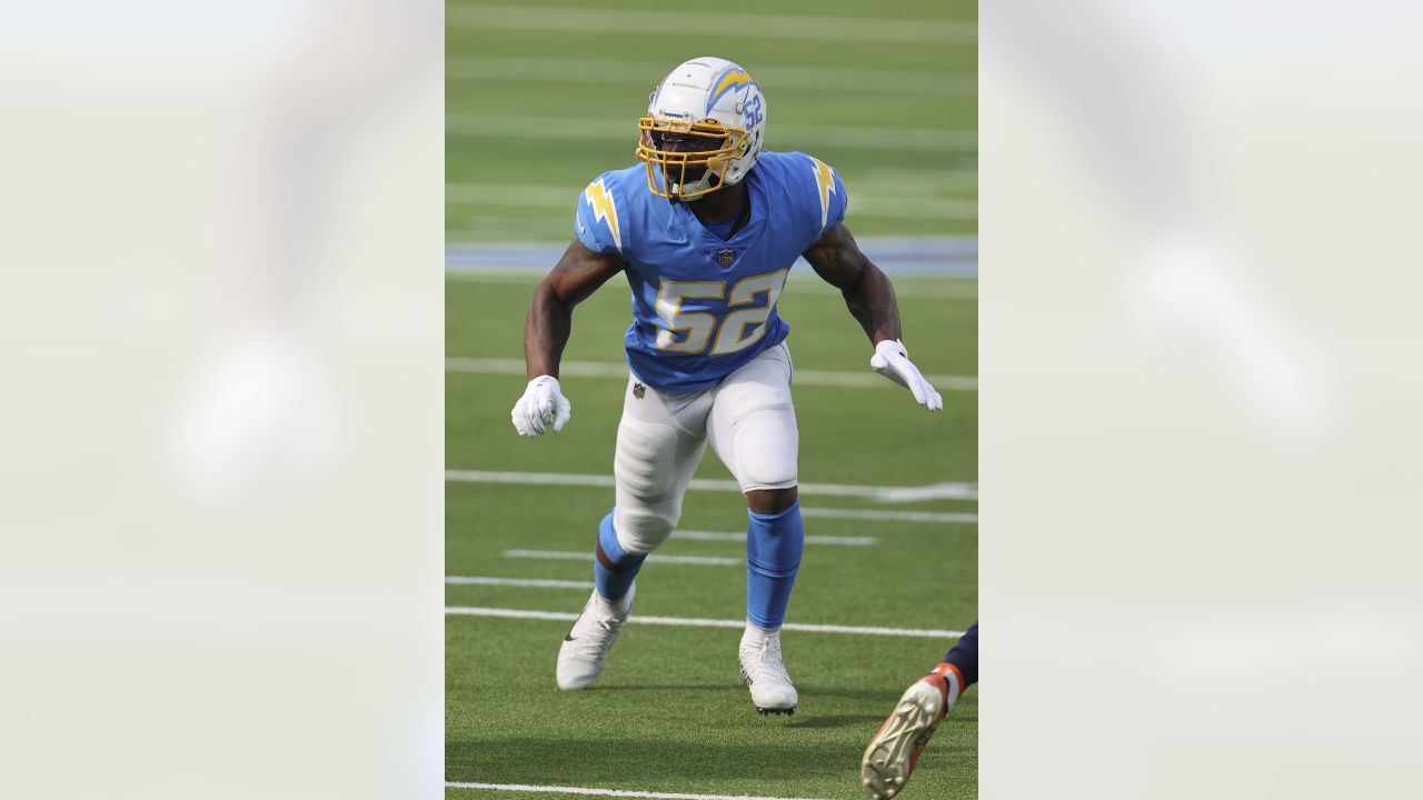 AFC inside linebacker Denzel Perryman of the Las Vegas Raiders (52) during  the first half of the Pro Bowl NFL football game, Sunday, Feb. 6, 2022, in  Las Vegas. (AP Photo/Rick Scuteri