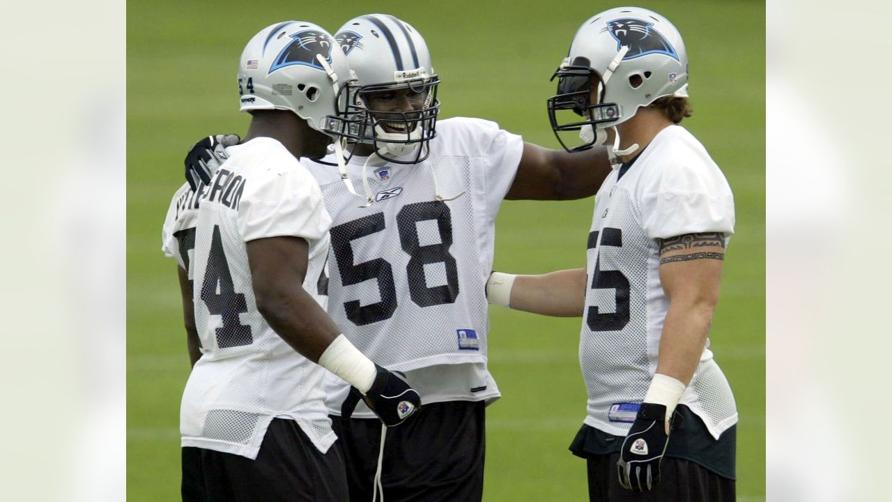 Carolina Panthers linebacker Dan Morgan (55) is introduced at game