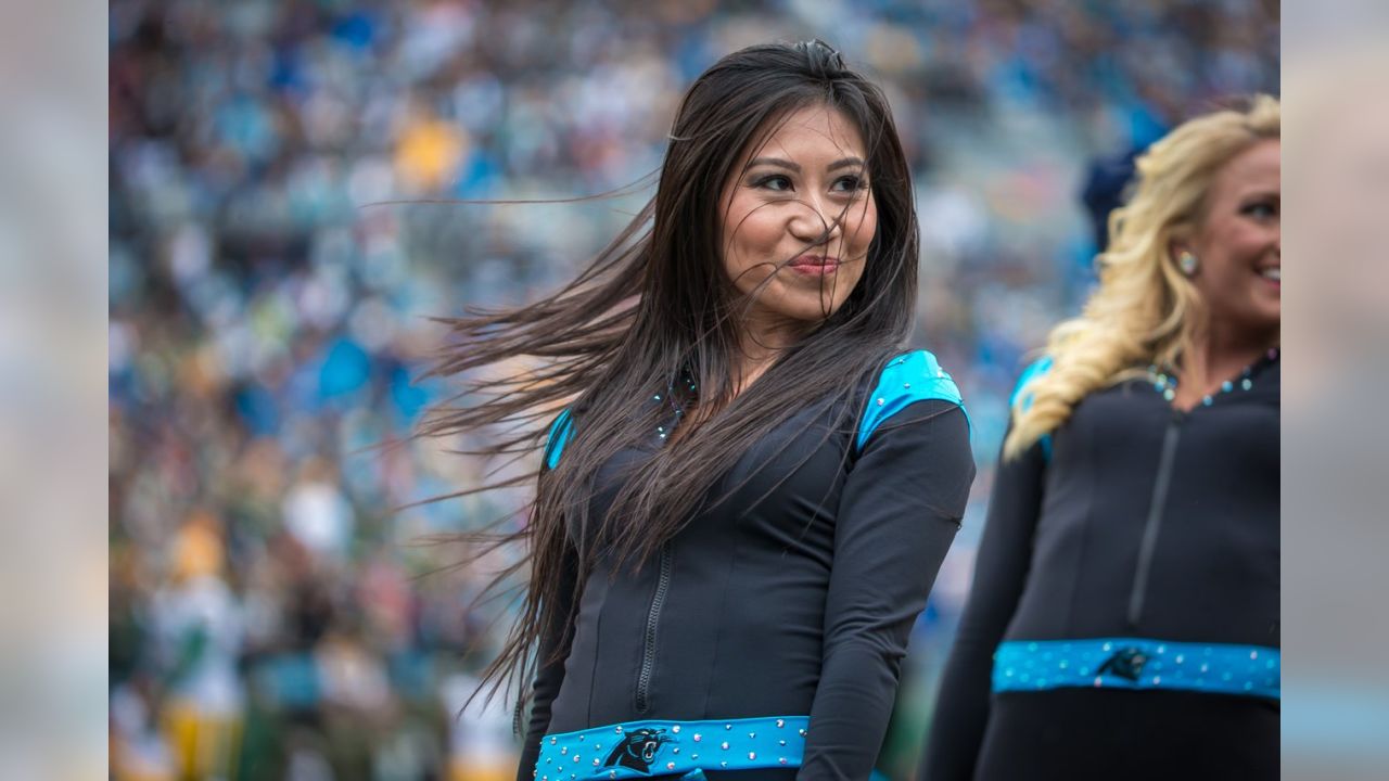 Carolina Panthers Top Cats cheerleaders during the NFL football game  between the Green Bay Packers and the Carolina Panthers on Sunday, Nov. 8,  2015 in Charlotte, NC. Jacob Kupferman/CSM *** Please Use