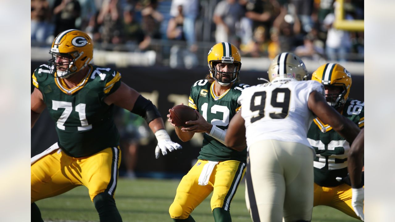 New Orleans Saints defensive tackle Shy Tuttle (99) walks on the sideline  during an NFL football game against the Minnesota Vikings at Tottenham  Hotspur Stadium, Sunday, Oct. 2, 2022, in London. The