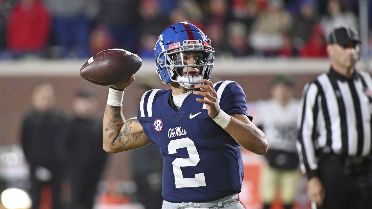 B/R Gridiron on X: Carolina Panthers are selecting Ole Miss QB Matt Corral  with the 94th pick 