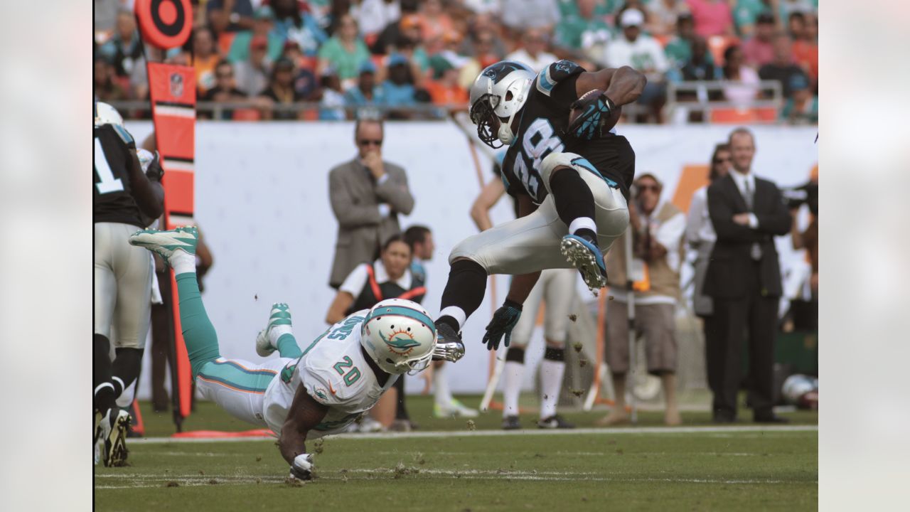 Miami Gardens, Florida, USA. 13th Oct, 2019. The Miami Dolphins flag is  displayed on the field after scoring a touchdown against the Washington  Redskins during an NFL football game at the Hard