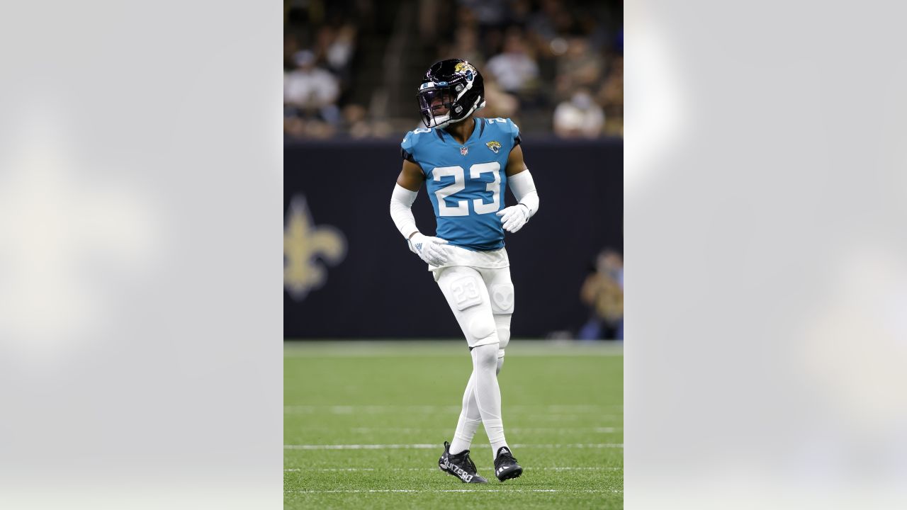 Carolina Panthers cornerback CJ Henderson (24) lines up on defense