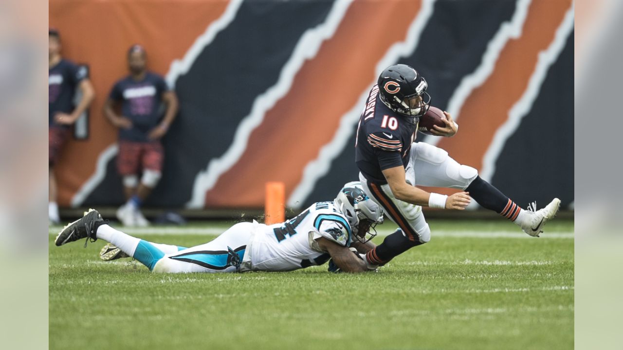 Chicago Bears wide receiver Devin Hester sits on the bench after injuring  his hamstring against the Minnesota Vikings during the third quarter at  Soldier Field on October 19, 2008 in Chicago. The