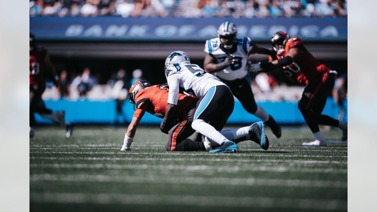 Tampa Bay Buccaneers vs. Carolina Panthers. Fans support on NFL Game.  Silhouette of supporters, big screen with two rivals in background Stock  Photo - Alamy