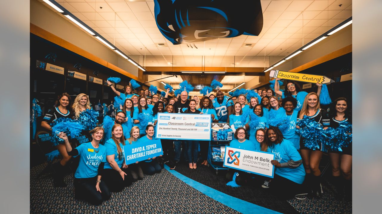 Carolina Panthers and Tepper Foundation host pep rally at Calhoun