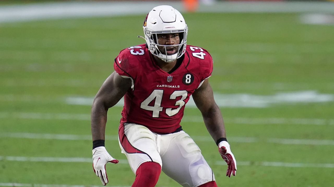 Arizona Cardinals linebacker Chandler Jones (55) celebrates after a sack  against the Cleveland Browns during the first half of an NFL football game,  Sunday, Dec. 15, 2019, in Glendale, Ariz. (AP Photo/Ross