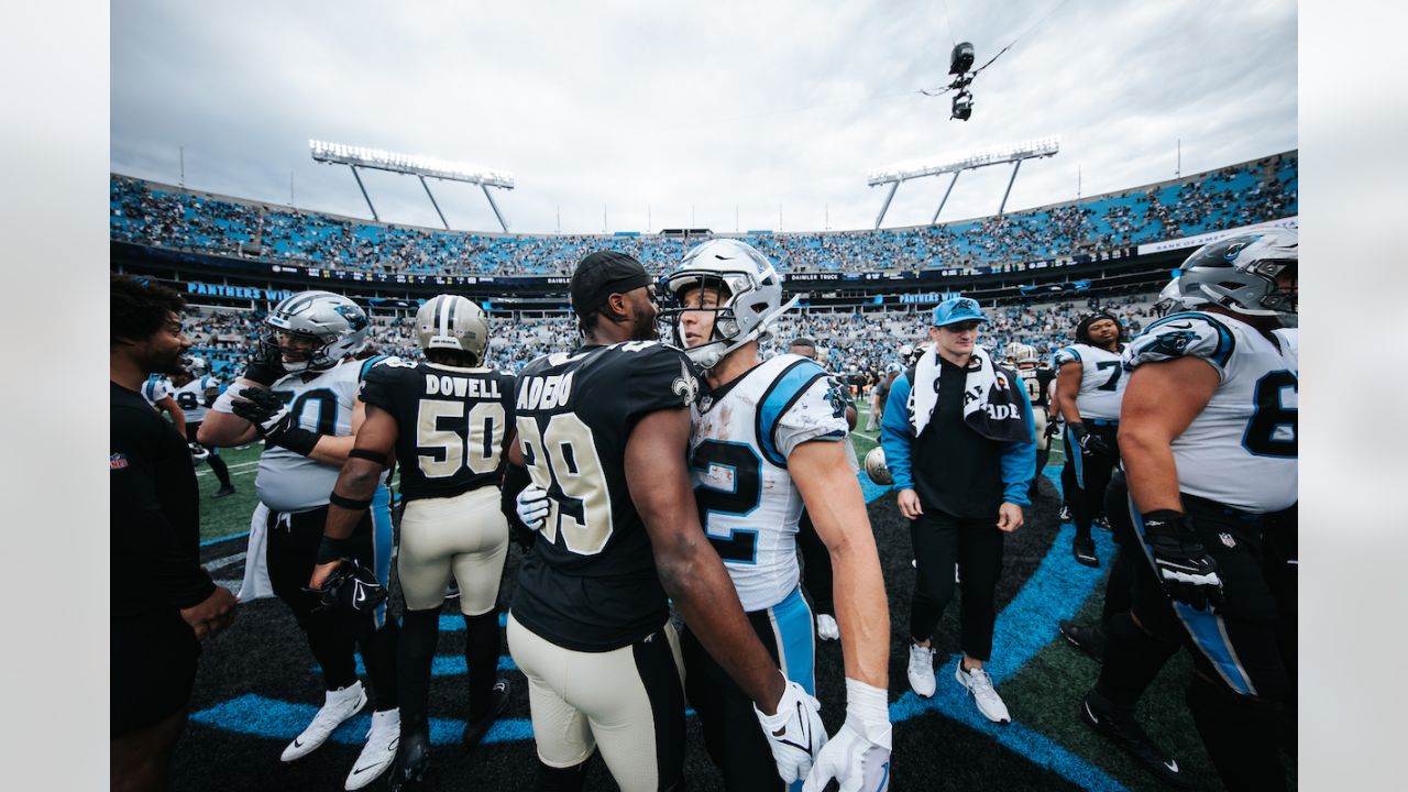 Photos from post-game after Panthers beat Saints